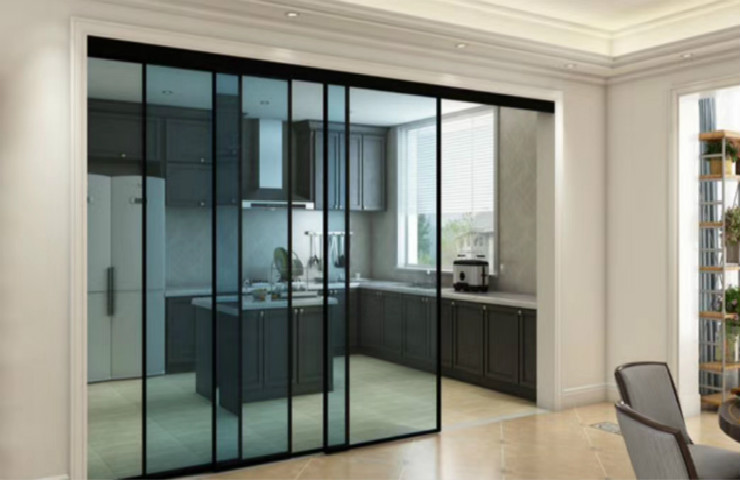 云蜗21联动双开磁悬浮自动门家庭厨房案例